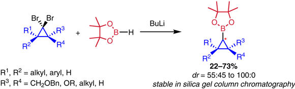 Synthesis of Cyclopropyl Pinacol Boronic Esters from Dibromocyclopropanes